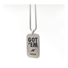 Hot Selling Classic Style Stainless Steel Men Necklace Pendant Customized Lettering Name Trademark Pattern